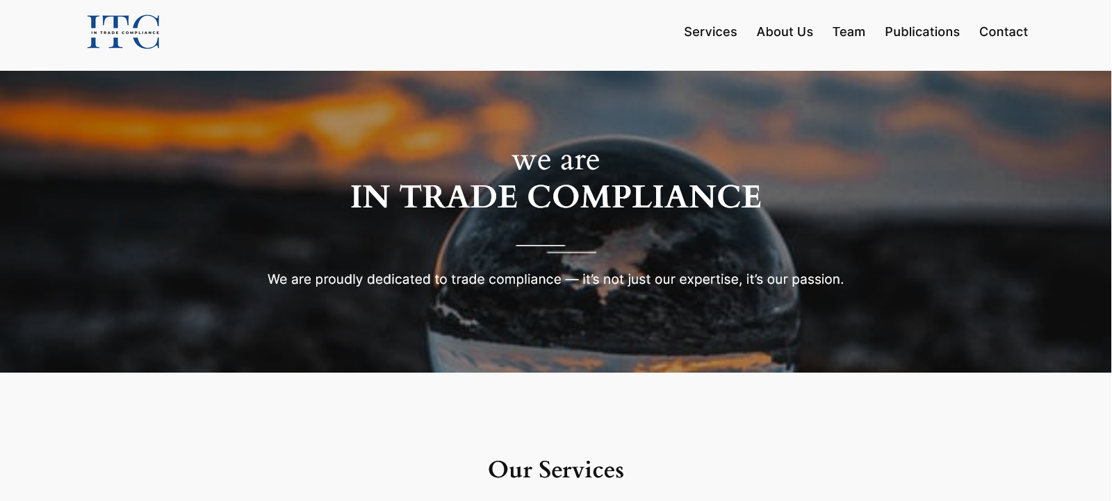 in trade compliance website